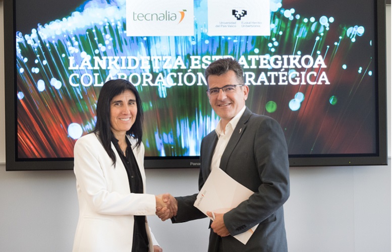 Nekane Balluerka, rectora de la UPV/EHU, e Iñaki San Sebastián, CEO de TECNALIA