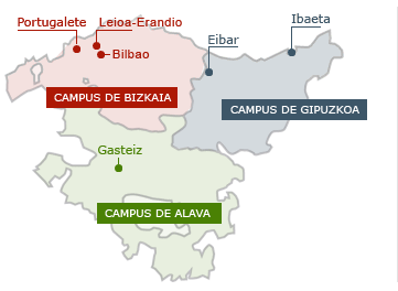 Los centros se ubican en Leioa-Erandio, Bilbao y Portugalete en Bizkaia, Ibaeta y Eibar en Gipuzkoa y Gasteiz en Álava