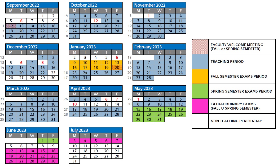 Academic calendar - Gizarte eta Komunikazio Zientzien Fakultatea - UPV/EHU