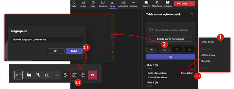 Irudiak antolatzaileen aukerak erakusten ditu