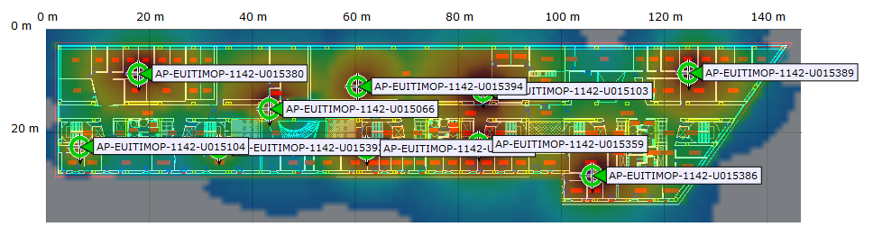 Mapa de cobertura de la planta primera