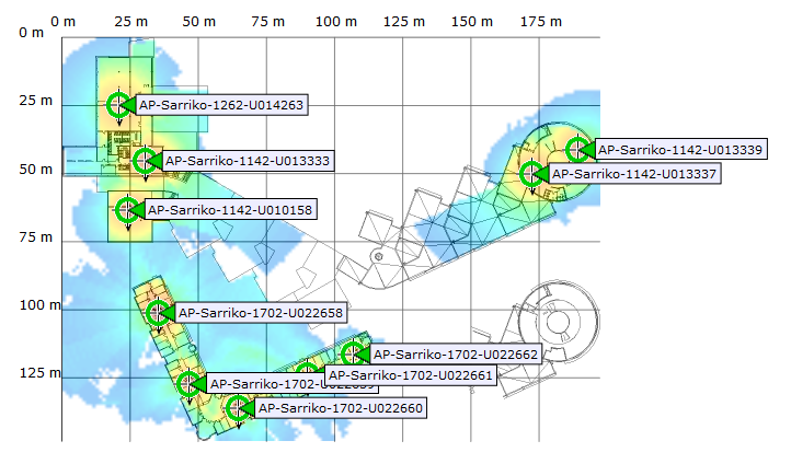 Lehenengo solairuaren estaldura mapa