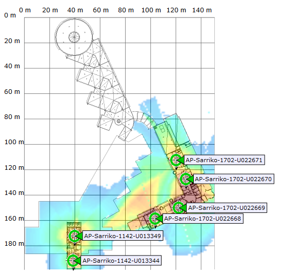 Mapa de cobertura de la planta tercera