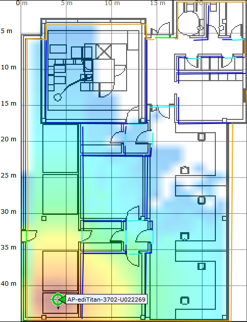 Mapa de cobertura del edificio Titan