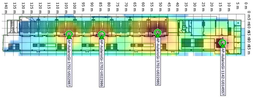 Mapa de cobertura de la planta segunda