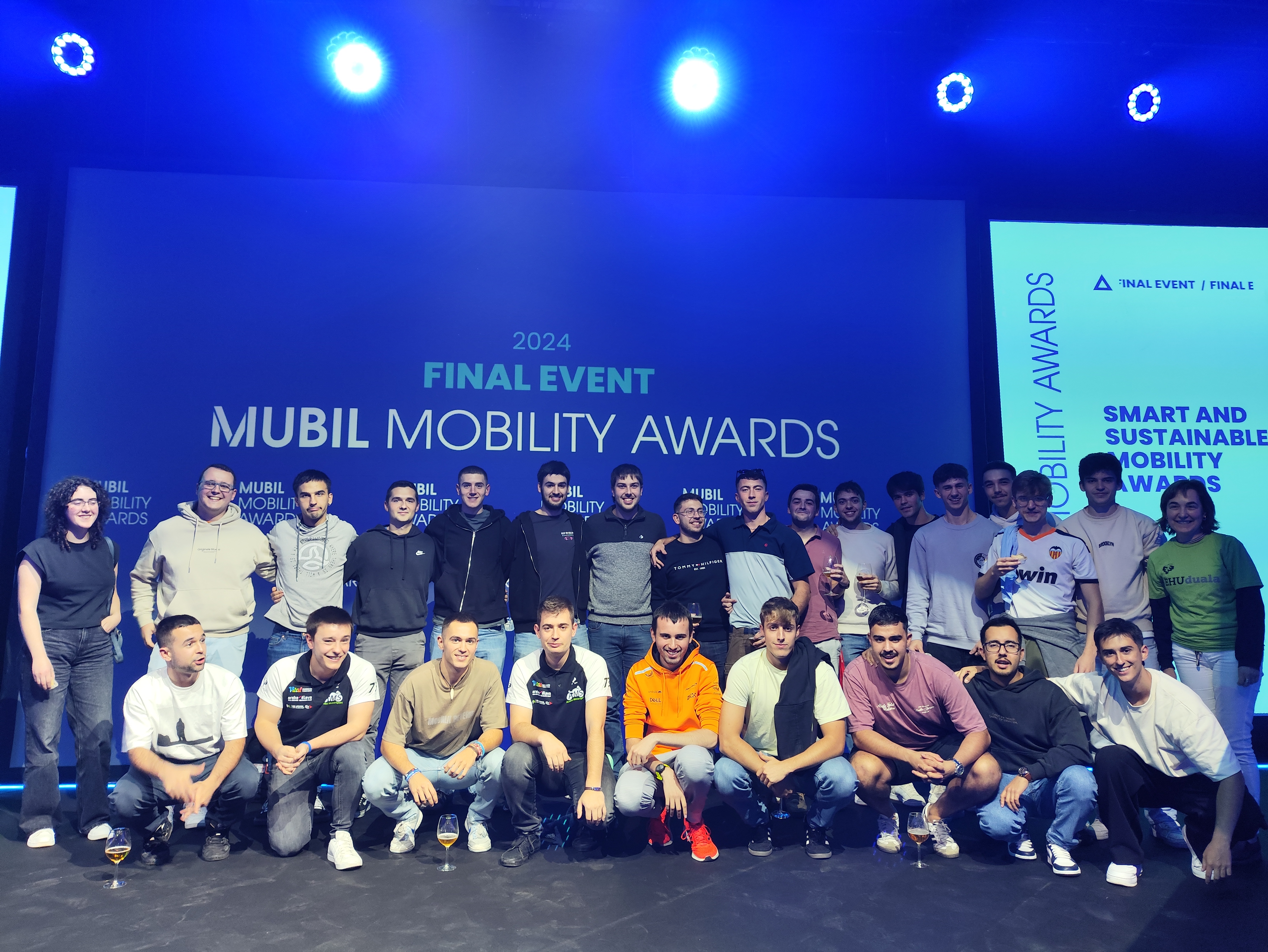 Alumnado de la EIVG en la ceremonia de los MUBIL Mobility Awards